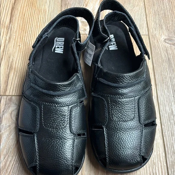 DREW Barcelona Black Slip-On adjustable sandal closed toe  display picture 1